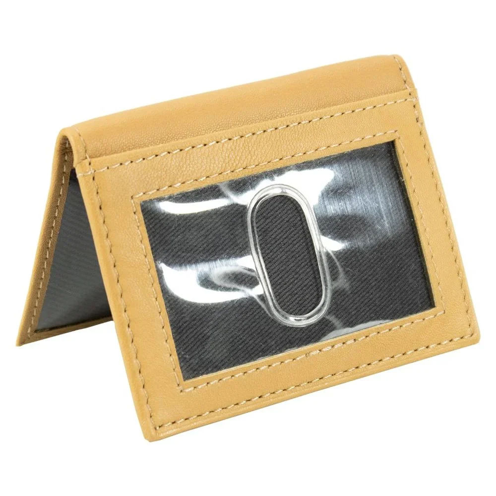 Genuine Leather ID Holder, Credit Card Case Bifold Men Crad Holder